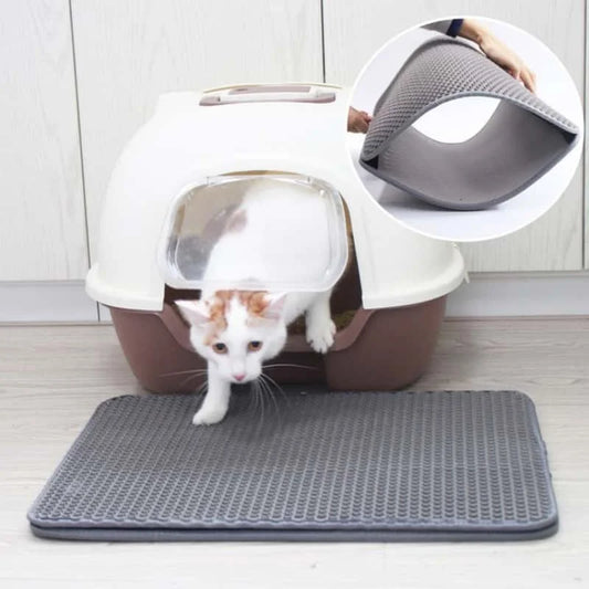 Cat Litter Mat EVA Double Layer Cat Litter Mat Cat Litter Basin Sand Falling Mat Eva Cat Litter Mat Cat Nest Mat Pet Mat