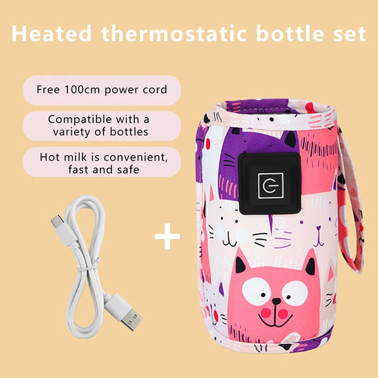 USB Milk Water Warmer, Travel Stroller Insulated Bag, Nursing Bottle Heater, Portable Bottle Feeding Warmer ,Christmas, Hallowee