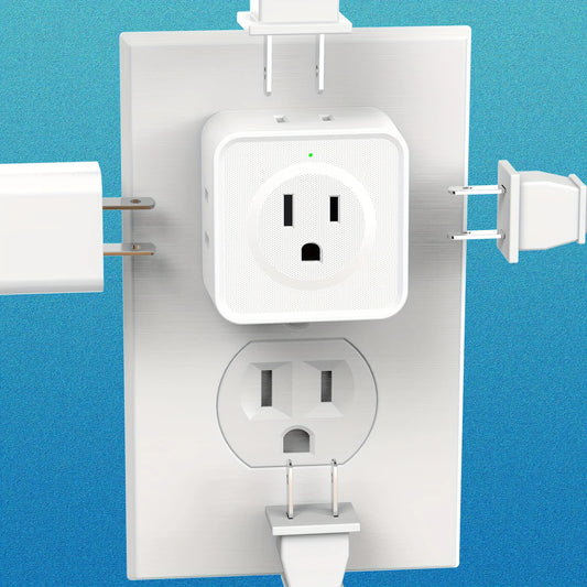 5 Way Multi Plug Outlet Extender, Wall Outlet Expander, Small Electrical Outlet Splitter for Travel, Home, Office, Dorm