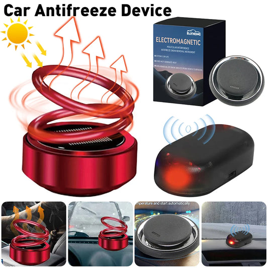 Winter Car Antifreeze Instrument Electromagnetic Microwave Windshield Snow Removal Device Solar Car Window Glass Deicing Device