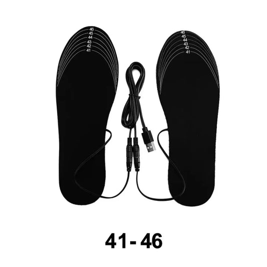 USB Rechargeable Heated Insoles Size 35-46 DIY Customizable Electric Heated Shoes Pad for Outdoor Skiing Winter Foot Warmers