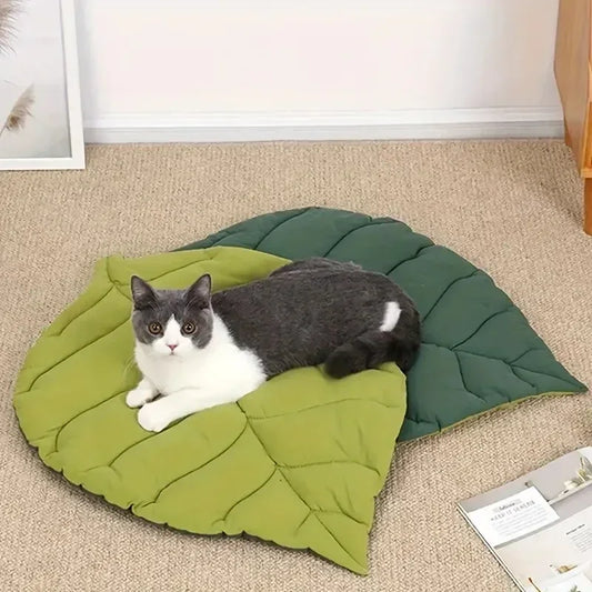 Cat Bed Mat Leaf Shape Pet Blanket Soft Puppy Sleeping Pad Washable Non-Slip Room Decor Floor Rug for Dogs Cats Pet Supplies